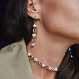 Extra accessory Gargantilla / for "chameleon" "white lace pearls"