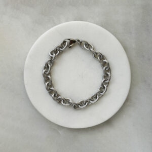 Textured Silver Bracelet 1 – LA-OL