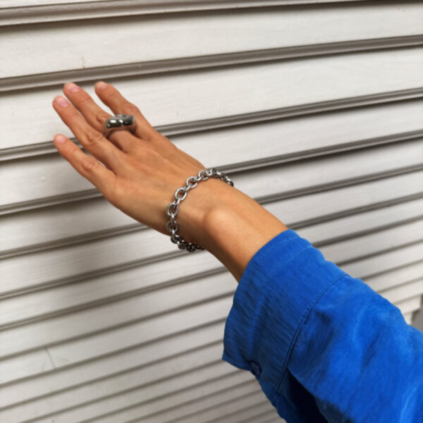 Textured Silver Bracelet 2 – LA-OL