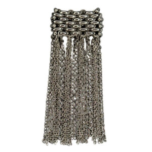 Silver Chainmail Ring With Fringe
