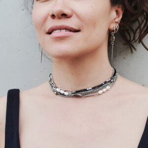 Necklace Gargantilla/ Extra accessory for "Camaleón" "Pearls"