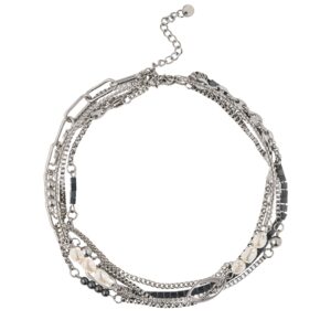 Necklace “Chameleon + Pearls”