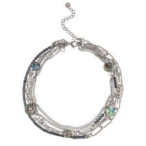 Necklace "Abalón Redondo + Chameleon"