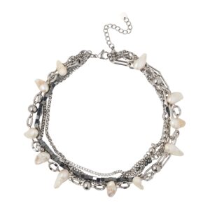 Сollar/bracelet "Pearl teeth + Chameleon"