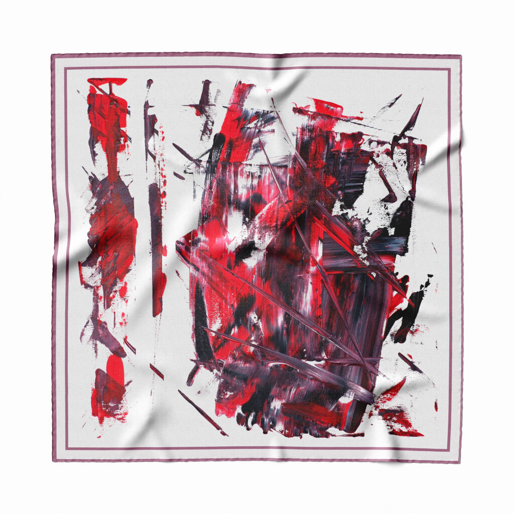 Red Expression Silk Scarf La Ol´ - LA-OL