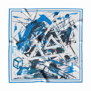 Blue Expression Silk Scarf La Ol´